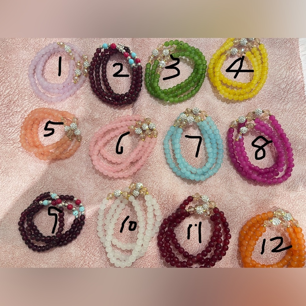 2/$25  ❤️❤️Colorful Beaded Bracelets Set （Long Bracelets)